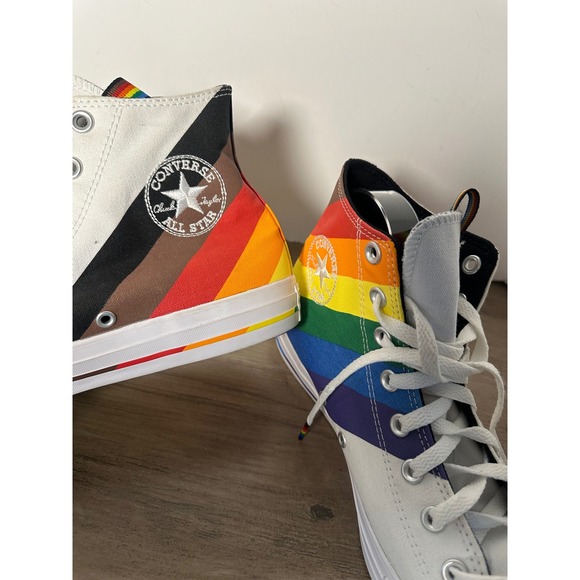 Converse Chuck Taylor All Star Pride Diversity High Top Rainbow Sneakers M9 W11 - Picture 5 of 8